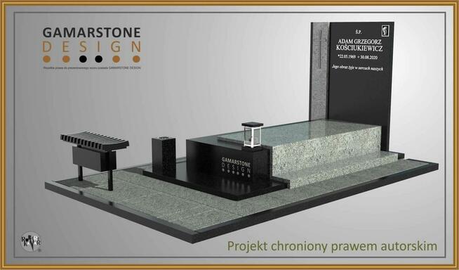 Nagrobki granitowe| Projekt 3D| Profesjonalny montaż