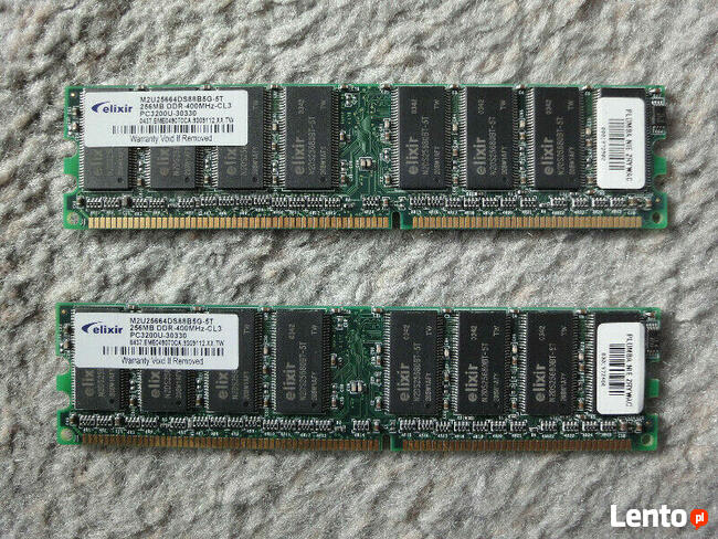 Pamięć Elixir 256MB PC3200 400MHz DDR