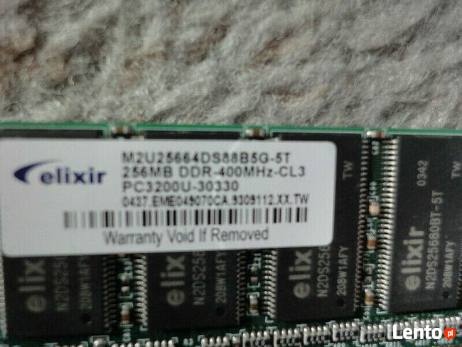 Pamięć Elixir 256MB PC3200 400MHz DDR