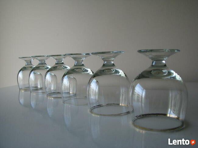 Koniakówki lampki kieliszki na koniak brandy 6 szt retro PRL