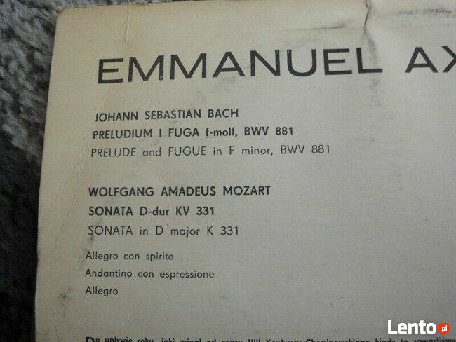 emmanuel ax piano recital- winyl