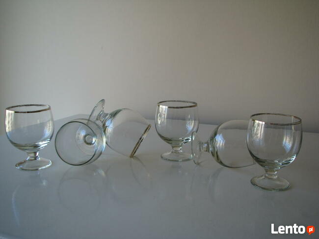 Koniakówki lampki kieliszki na koniak brandy 6 szt retro PRL