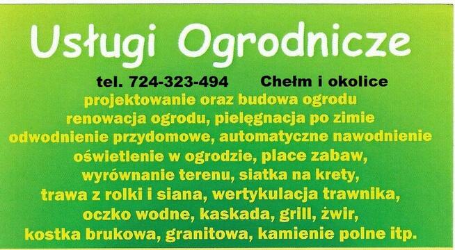 Projektowanie i zakładanie ogrodów, pielęgnacja , nawodnieni