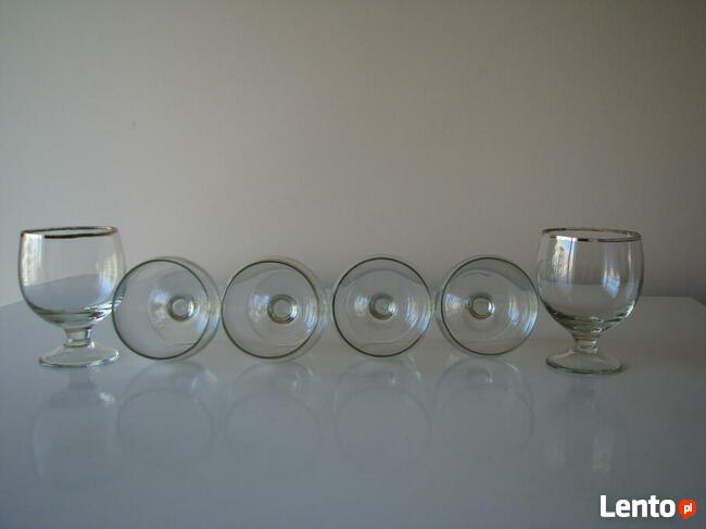 Koniakówki lampki kieliszki na koniak brandy 6 szt retro PRL