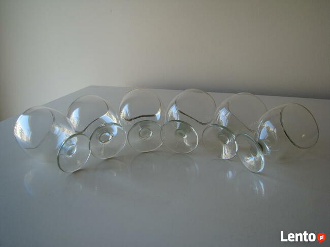 Koniakówki lampki kieliszki na koniak brandy 6 szt retro PRL