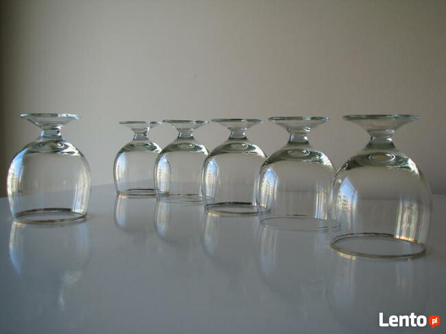 Koniakówki lampki kieliszki na koniak brandy 6 szt retro PRL