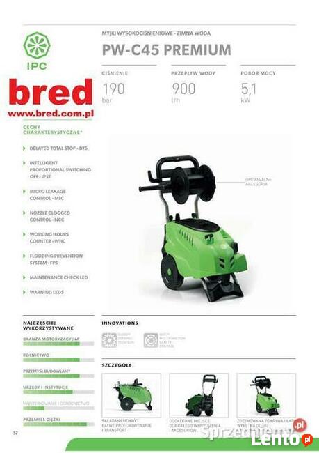 Myjka ciśnieniowa IPC Portotecnica PW-C45 190bar Profesjonal