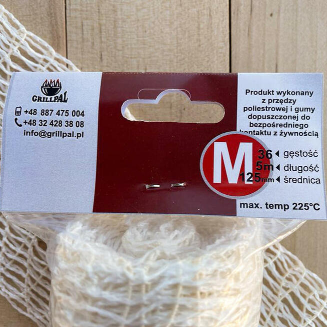 Siatka wędliniarska biała 5m rozmiar M 125/36 Grillpal