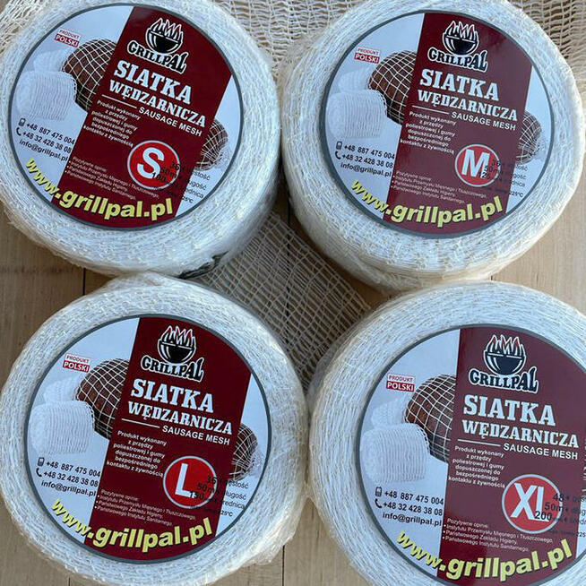 Siatka wędliniarska biała 5m rozmiar M 125/36 Grillpal