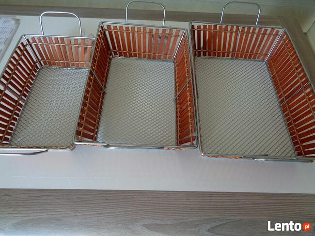 kpl koszyków metalowych z dodatkiem ratanu