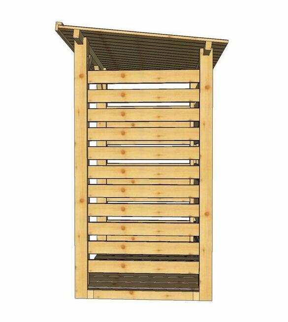 Drewutnia 1,1 x 1,1m z dachem prostym jednospadowym