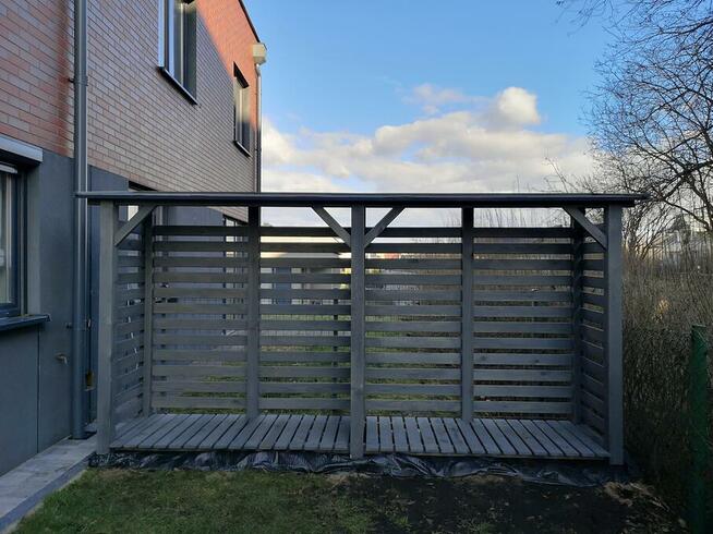 Drewutnia 2 x 1,1m + drewutnia 2 x 1,1m z dachem prostym