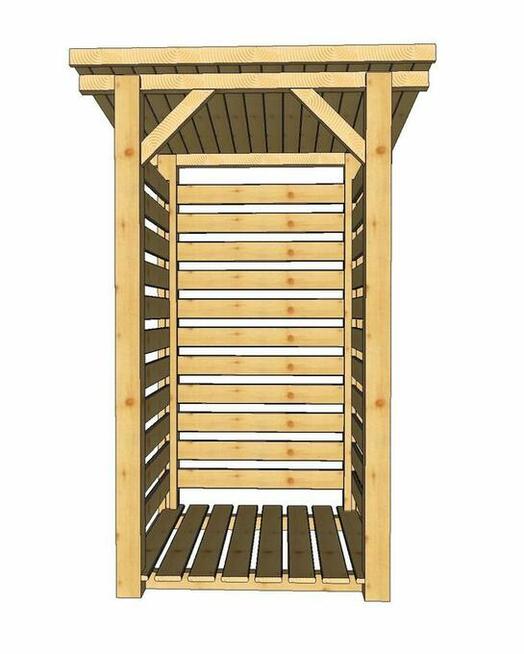 Drewutnia 1,1 x 1,1m z dachem prostym jednospadowym