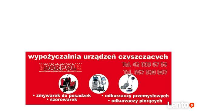 Wypożyczalnia maszyn i urządzeń myjąco-czyszczących, zamiata