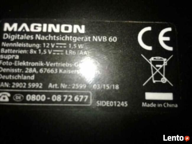 nowy noktowizor MAGINON NVB 60