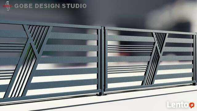 balustrady ogrodzenia bramy wjadowe metalowe przęsło panel