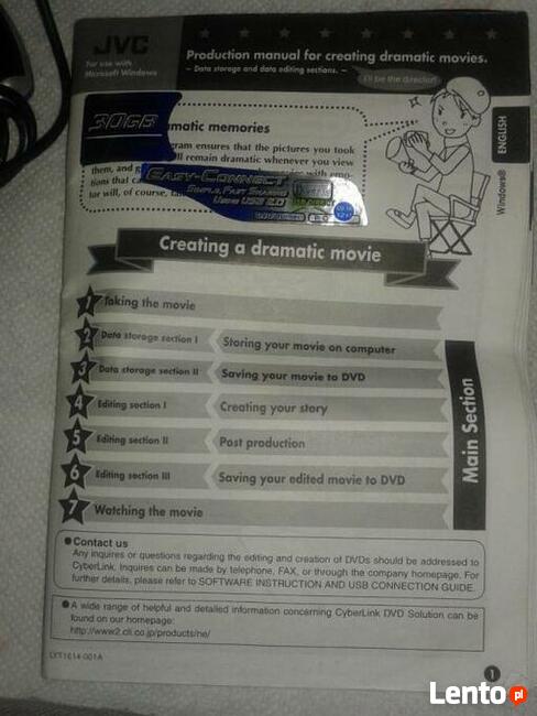 kamera cyfrowa JVC Everio zoom 32 dysk HDD 30gb SD USB