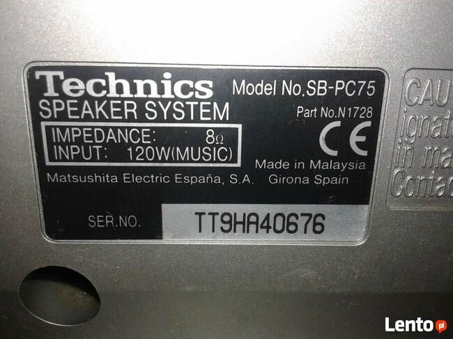 głośnik TECHNICS moc 120W stan b.dobry