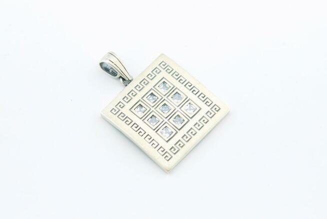 Piękna srebrna zawieszka, cyrkonie, srebro, 0.925, biżuteria