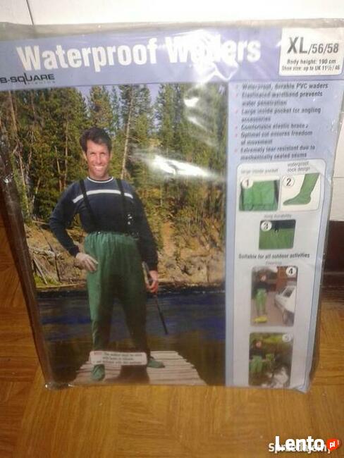 Nowe spodnie wędkarskie wodery roz XL 56/58
