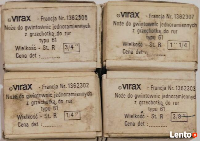NOŻE VIRAX DO GWINTOWANIC 1/4 3/8 1.1/4” JEDNORAMIENNYCH NÓŻ