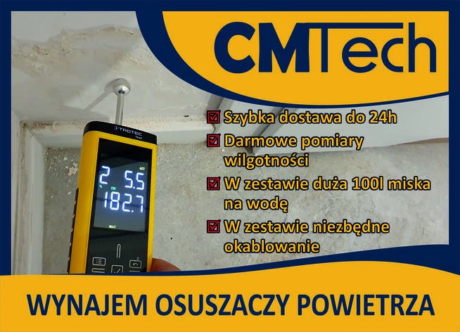 Wypożyczalnia osuszaczy GDYNIA osuszacz powietrza wynajem