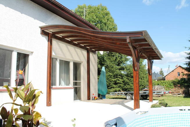Konstrukcja wiaty 610cm x 350cm altana taras poliwęglan