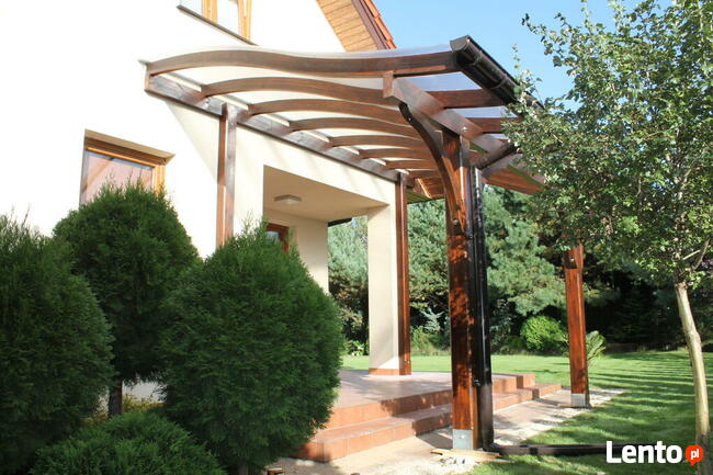 Konstrukcja wiaty 680cm x 350cm taras poliwęglan zadaszenie