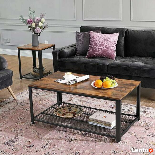 Stolik Kawowy Ława Industrialny Rustykalny Loft 106x60 cm