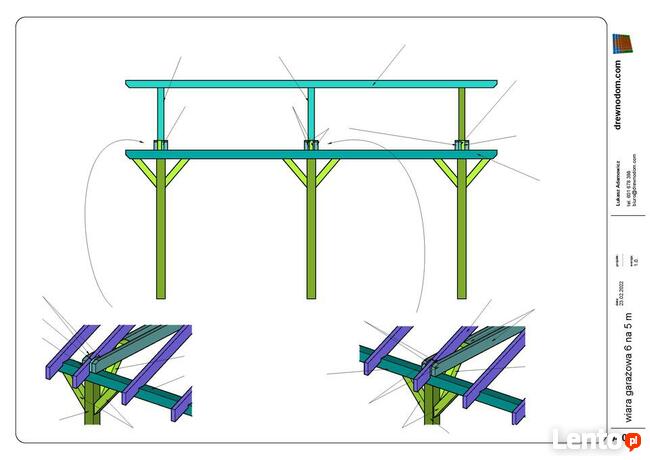 projekt - wiata 6 na 5 m