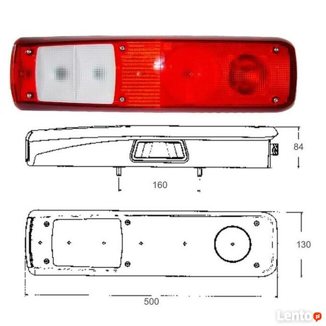 Lampa tylna Renault Kerax Magnum 2 3 Premium 2 Volvo FE FL
