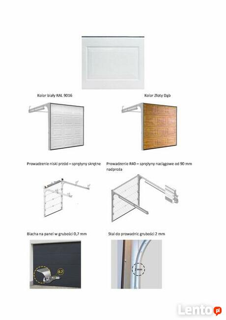 Brama segmentowa kaseton kolor biały i inne