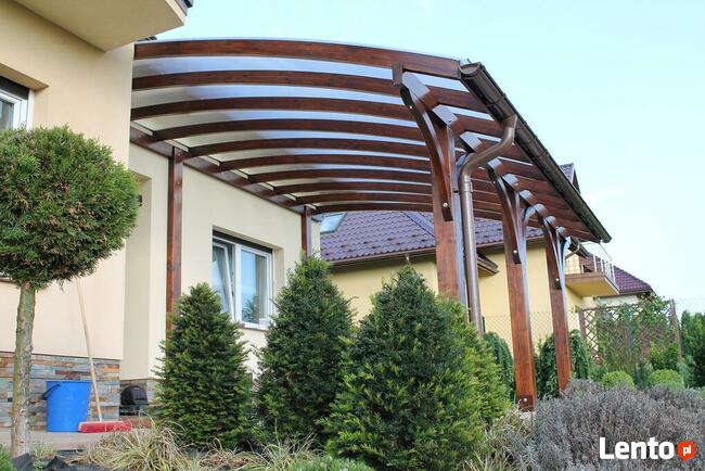 Konstrukcja wiaty 680cm x 500cm zadaszenie poliwęglan taras