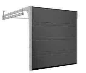 Brama segmentowa automatyczna w kolorze RAL 7016 Antracyt,