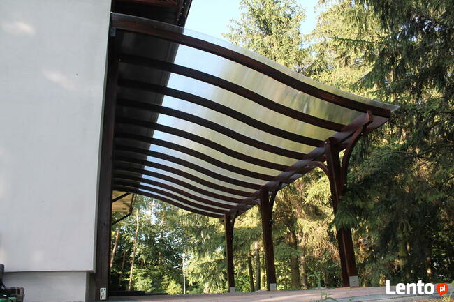 Konstrukcja wiaty 680cm x 500cm zadaszenie poliwęglan taras
