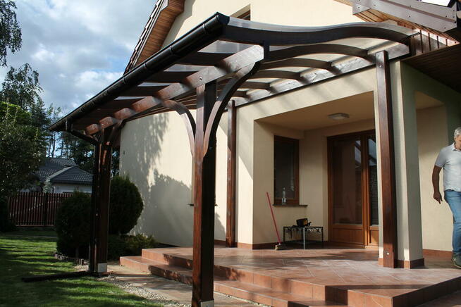 Konstrukcja wiaty 680cm x 410cm poliwęglan altana zadaszenie