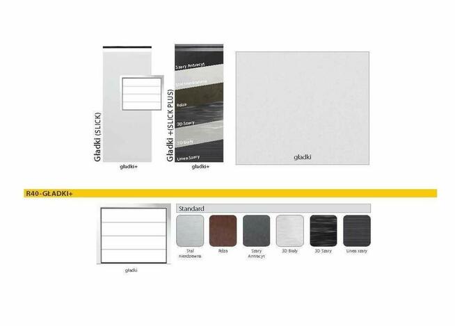 Bramy o wyjątkowych kolorch i strukturach. Gładki +