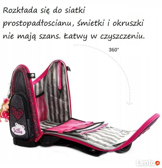 Tornister - piękna lilia- dla pierwszaka