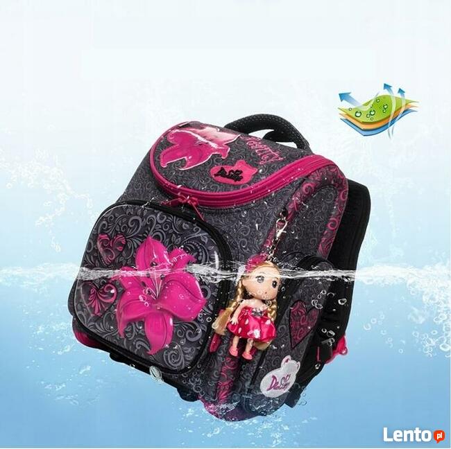 Tornister - piękna lilia- dla pierwszaka