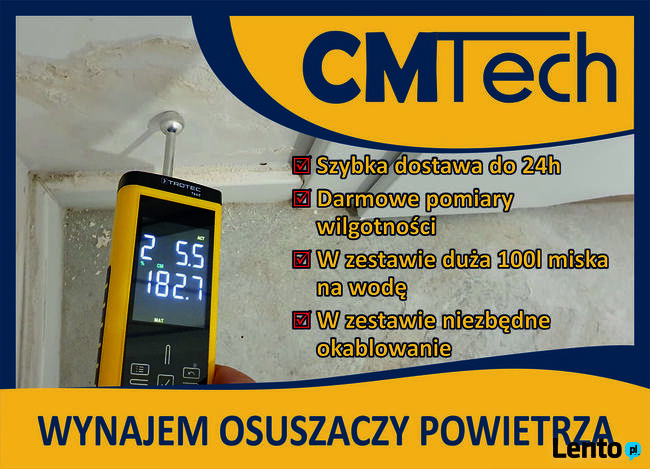 WYNAJEM osuszaczy / osuszacz powietrza / osuszanie budynków