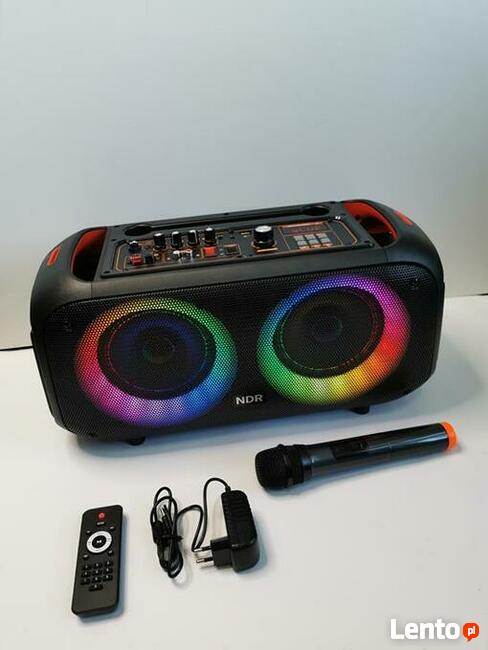 Nowe Głośniki Party Boombox ndr-q68 bluetooth+karaoke usb
