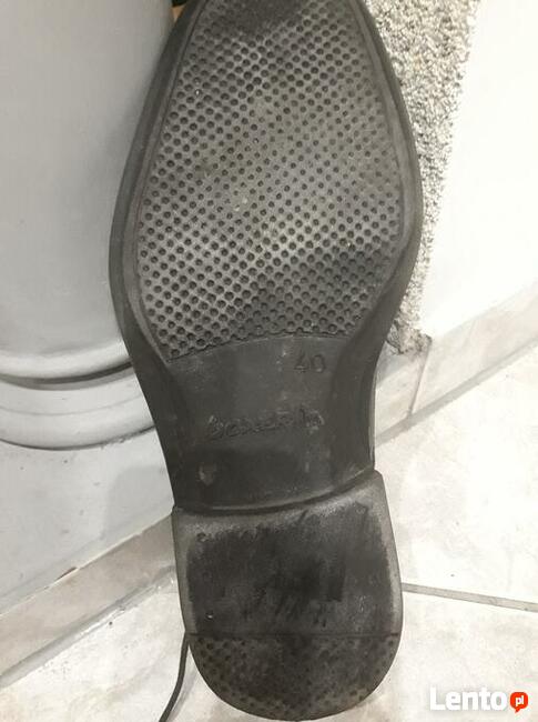 Buty męskie skórzane roz. 40 czarne