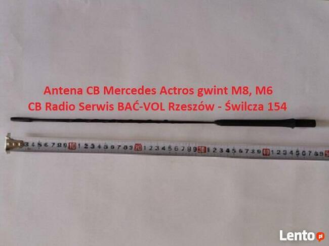 Antena CB helikalna do Mercedes Actros gwint M8, M6, M5