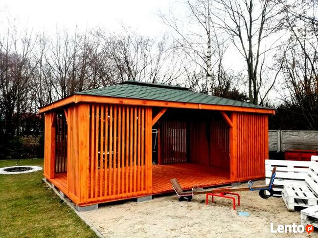 Drewniana altana ogrodowa na zamówienie 5 m x 4 m