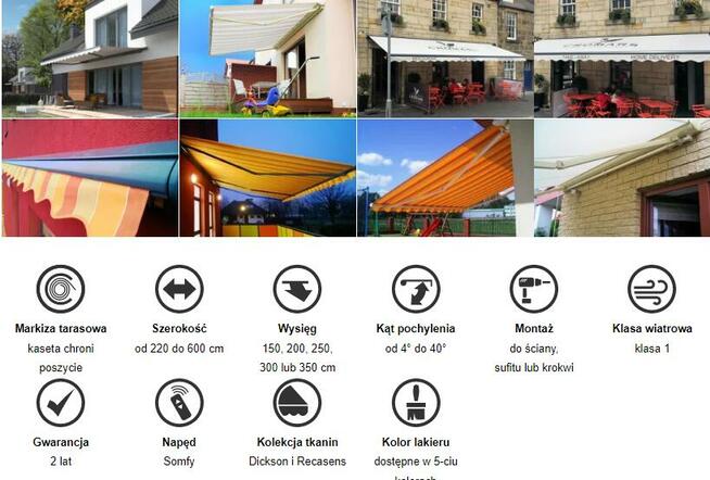 Markizy tarasowe Łódź, Markizy balkonowe Łódź, markizy Łódź