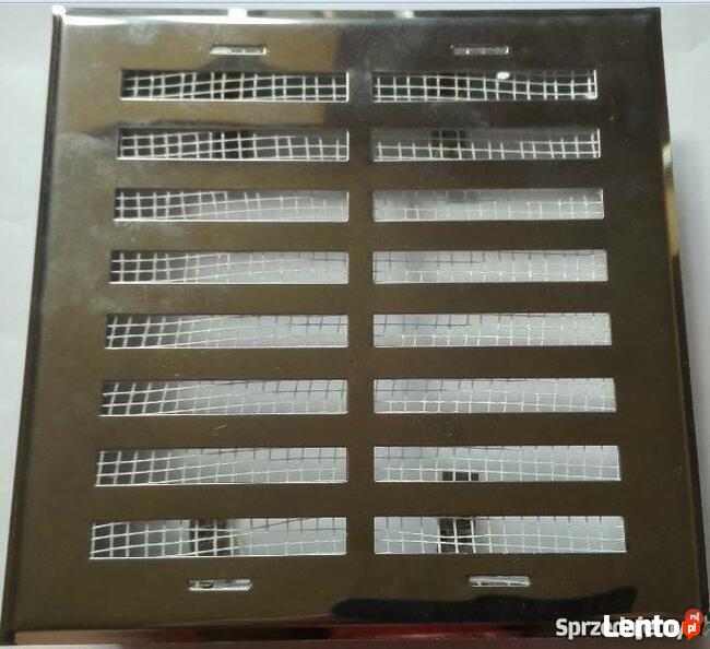 KRATKA WENTYLACYJNA NIERDZEWNA na komin 14x14 płaska, skośna