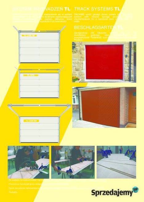 Brama garażowa segmentowa drewniana - okladzina OKUME