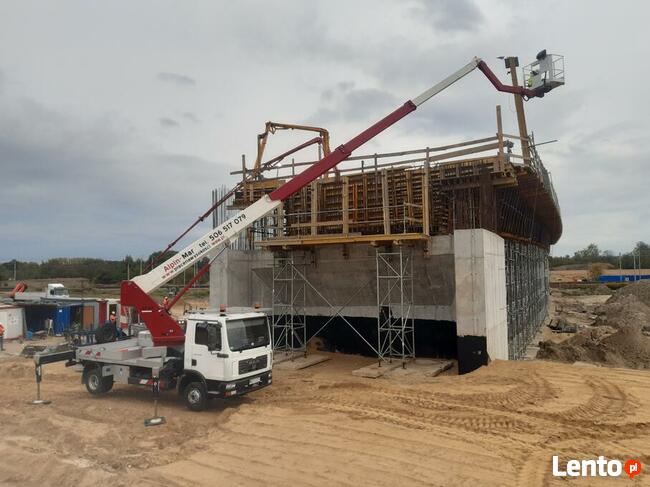 podnośnik koszowy, zwyżka, wysięgnik, wycinka drzew