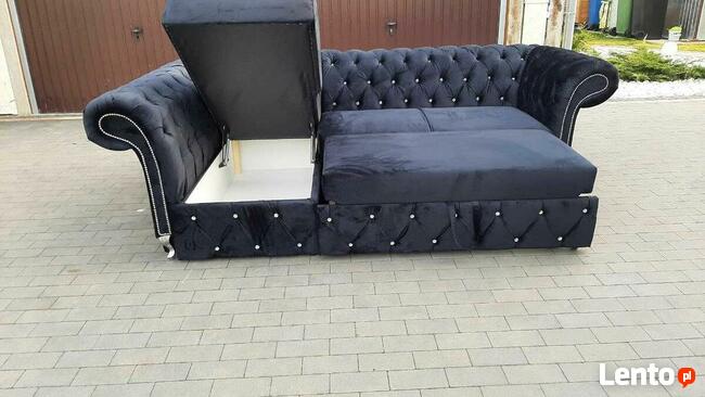 wyprzedaz Narożnik chesterfield głeboki pik od ręki f spania