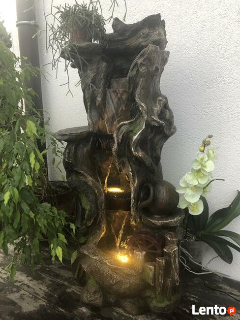 FONTANNA OGRODOWA LEŚNY ZDRÓJ wysokość 110 cm - oświetlen